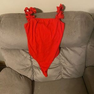 Red bodysuit